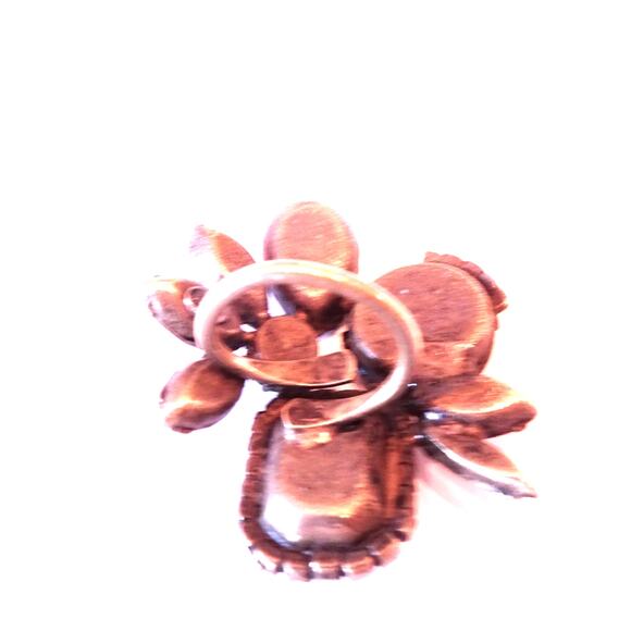 Joomi Lim Women's Brass Petal Pyramid Geo Oversized Statement Ring Sz 8 - Picture 7 of 8